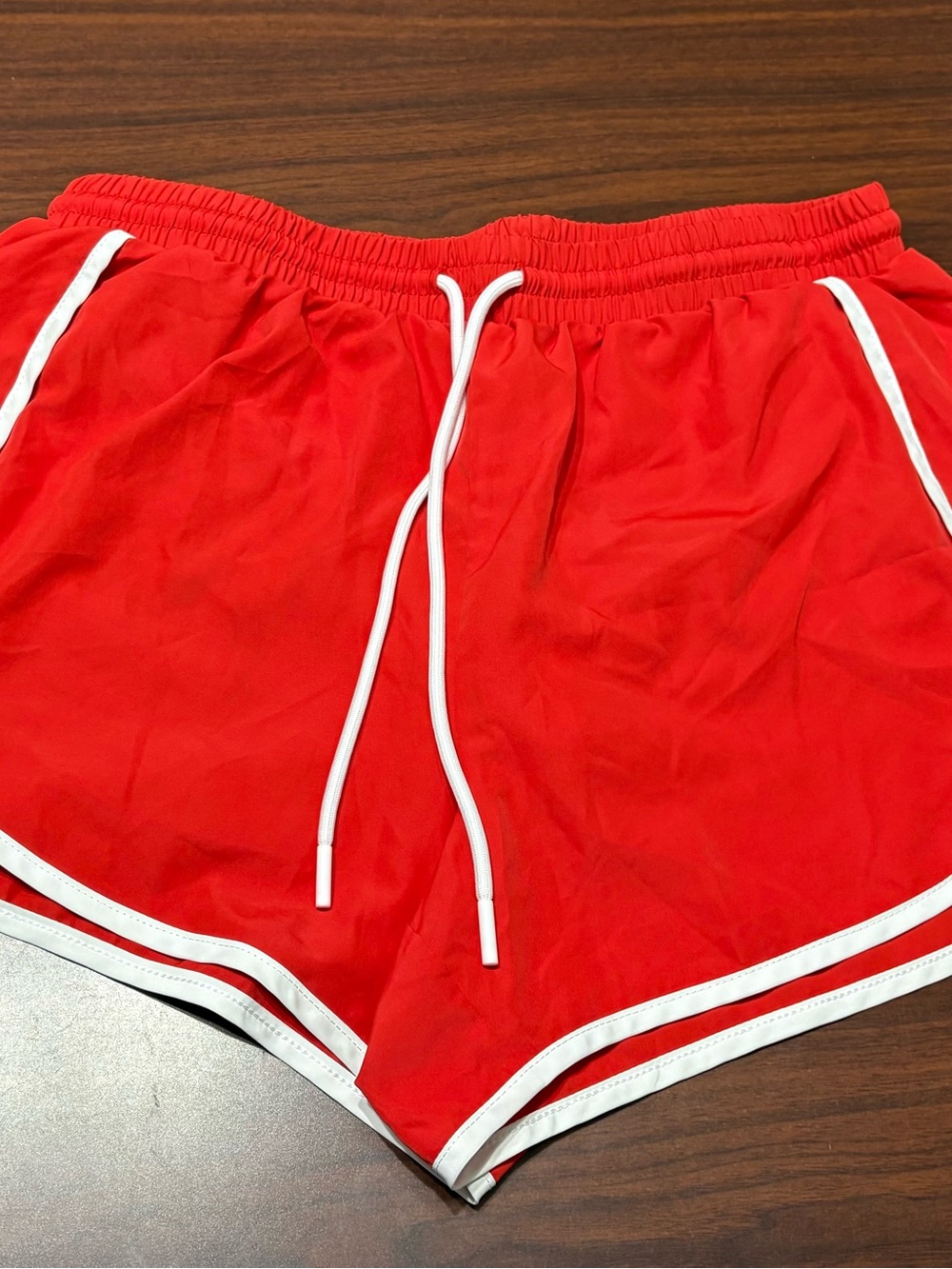 Athletic Works Red Retro Dolphin Running Shorts Size M (8-10)